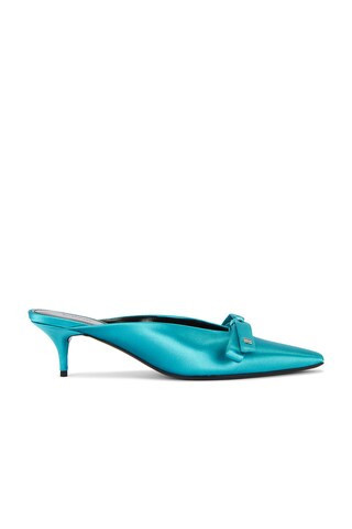 Balenciaga L50 Nano Bow Mule in Blue & Silver - Teal. Size 36 (also in 37, 41). | FWRD 