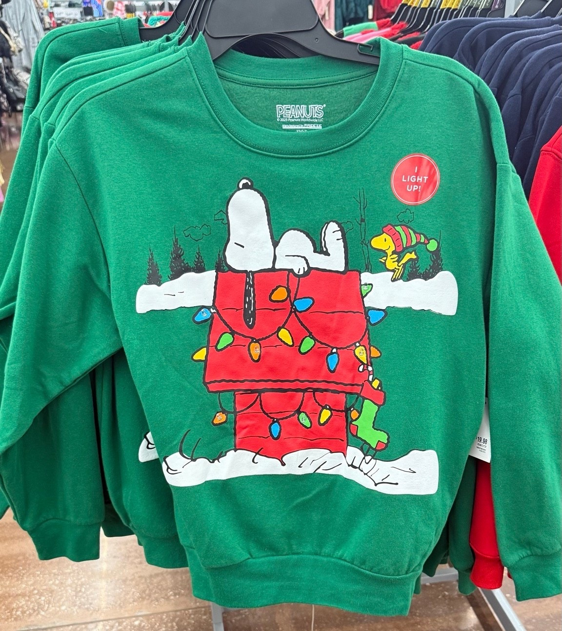 Peanuts Snoopy Light-Up Christmas Sweatshirt (XXS–XXL)

This Snoopy light-up Christmas sweatshirt is perfect for Peanuts fans and cozy holiday celebrations. A fun option for Christmas parties, casual holiday outfits, and festive family photos with a nostalgic twist.

#LTKPlusSize #LTKMidsize #LTKHoliday