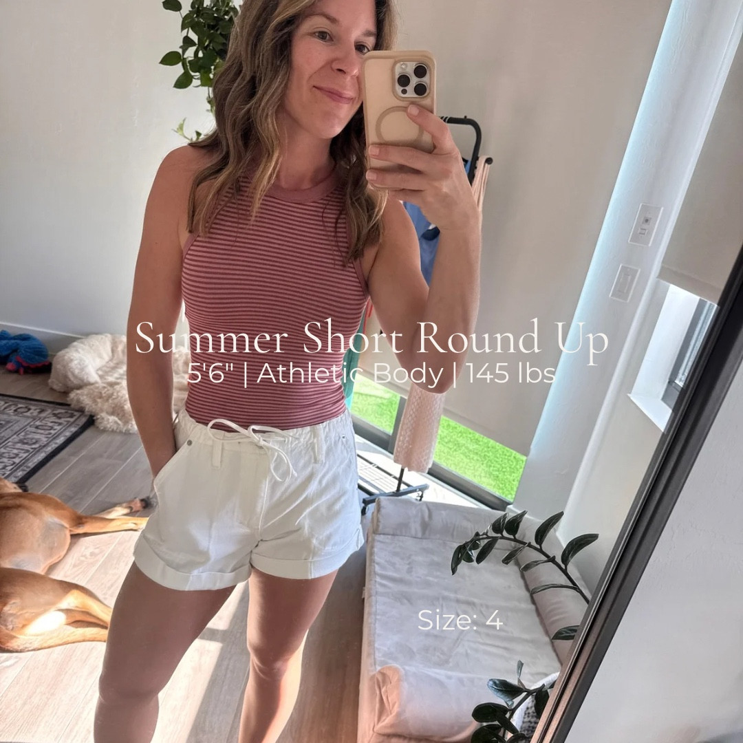 The shorts of summer have arrived 🤍 

I am thrilled with these shorts they fit my smaller waist and accommodate my 🍑 

