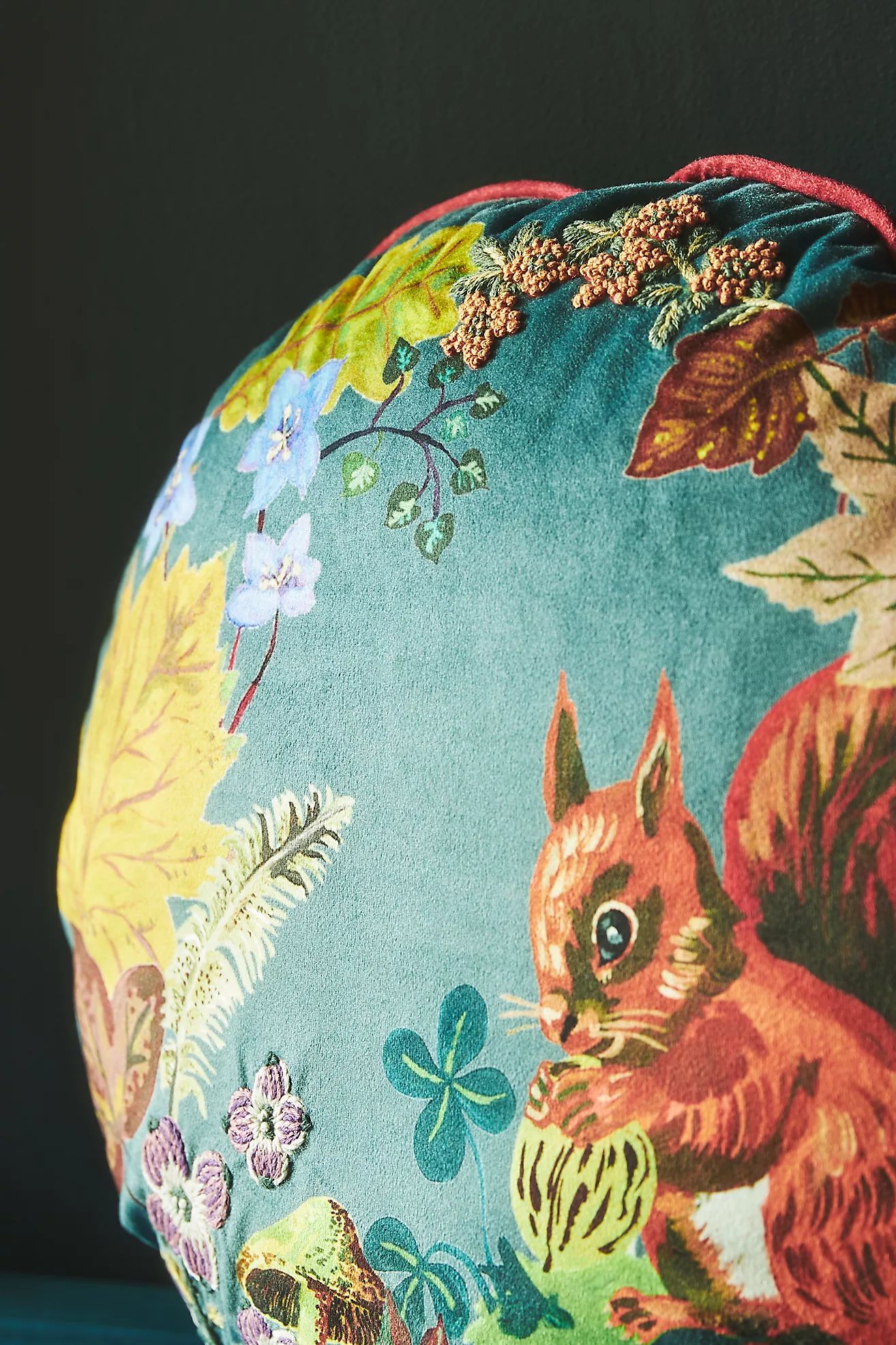 Nathalie Lete Embroidered Velvet Pillow | Anthropologie (US)