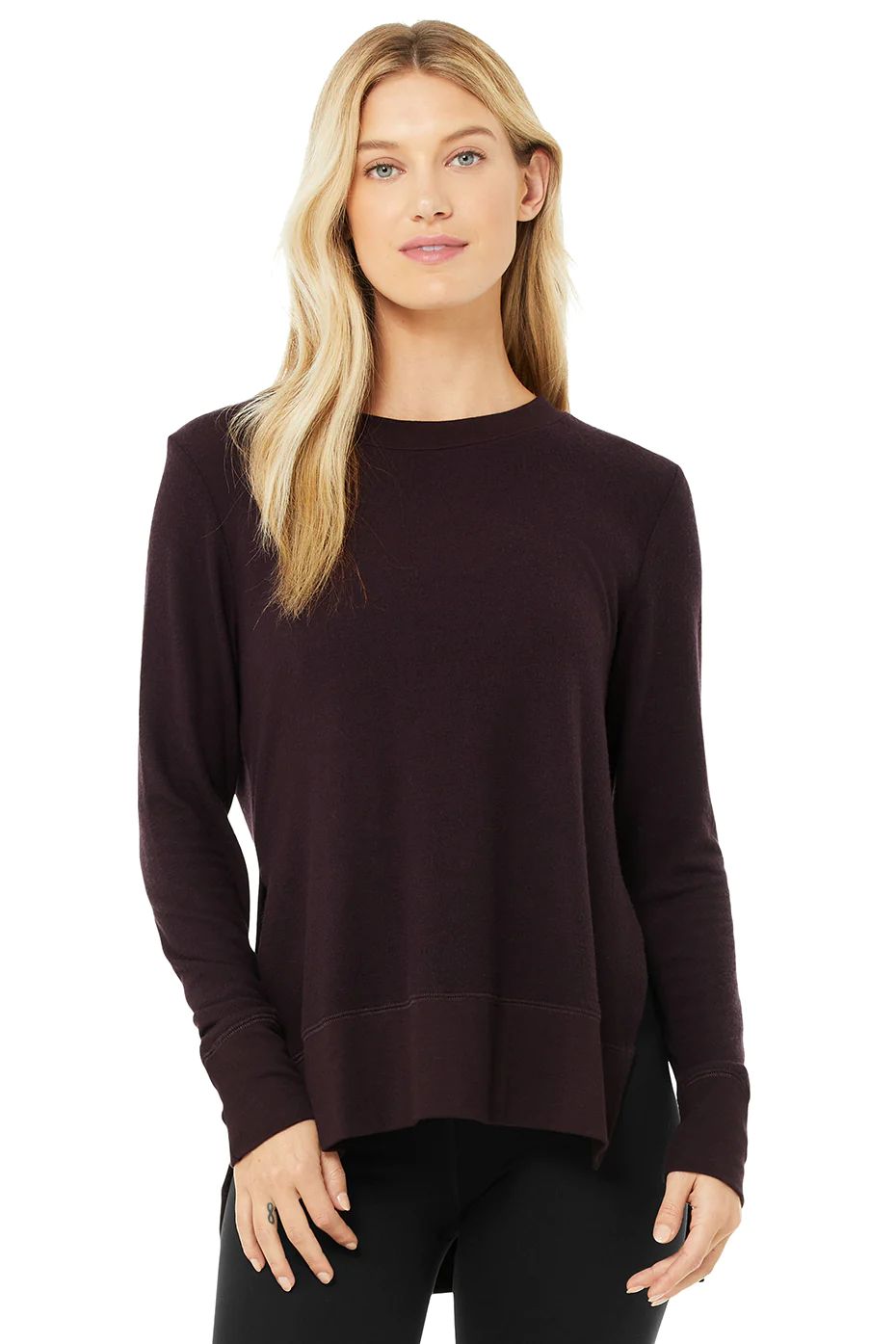 Glimpse Long Sleeve Sweatshirt in Oxblood, Size: XS | Alo YogaÂ® | Alo Yoga