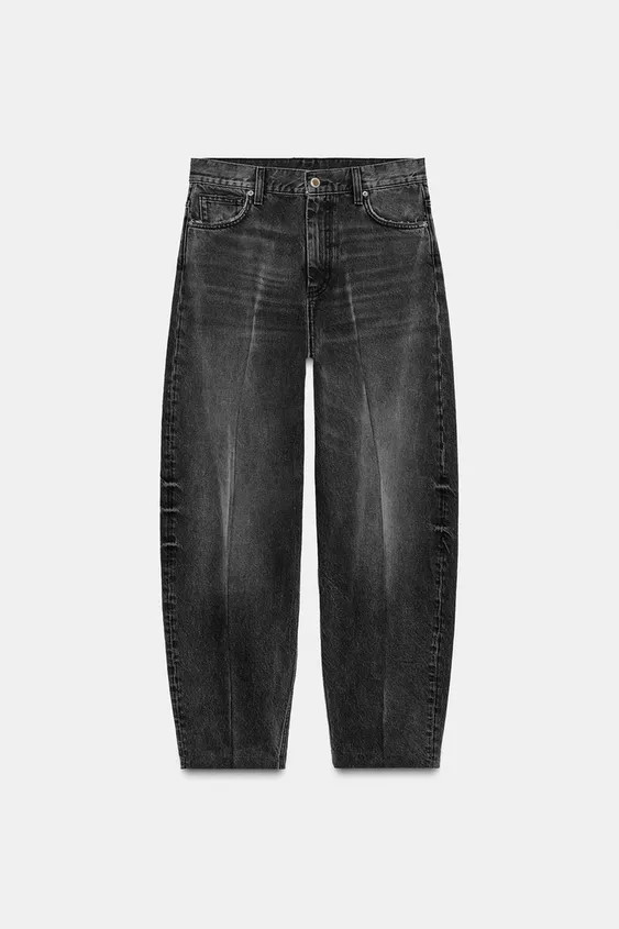 ZW COLLECTION BARREL HIGH-WAIST JEANS | Zara Canada