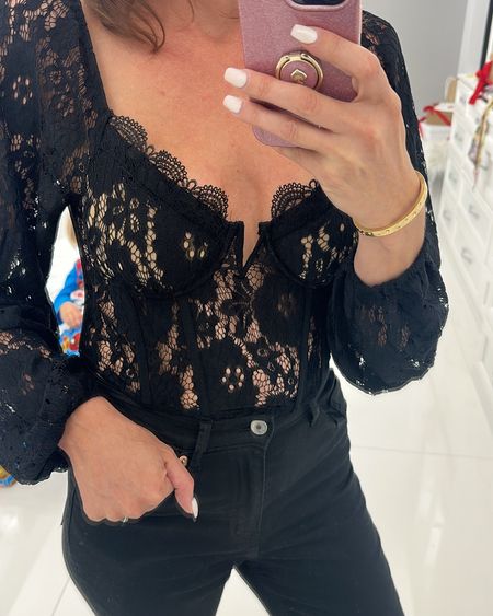 Sale alert ‼️ for limited time-

This black lace corset for top is a staple for all year long.


Date night vibes. 
#ootn 
#trendytop
#lacetop
#midrisedenimjeans

#ltkunder50
#ltkunder100
#ltkbeauty
#ltkstyletip
#ltkitbag
#ltkworkwear
#ltkfamily 
#walkinmyheels
#amazon
#ltkshoecrush 

Date night, ladies night,, club, trendy wear, summer 2 piece, chic style
