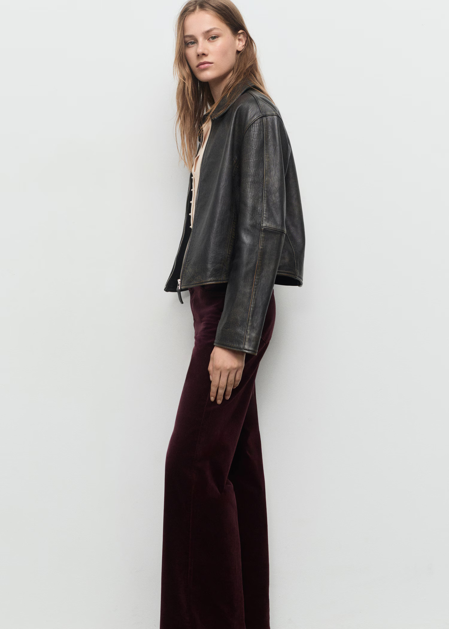 Wide-leg velvet jeans | Mango (US/MX/AU)