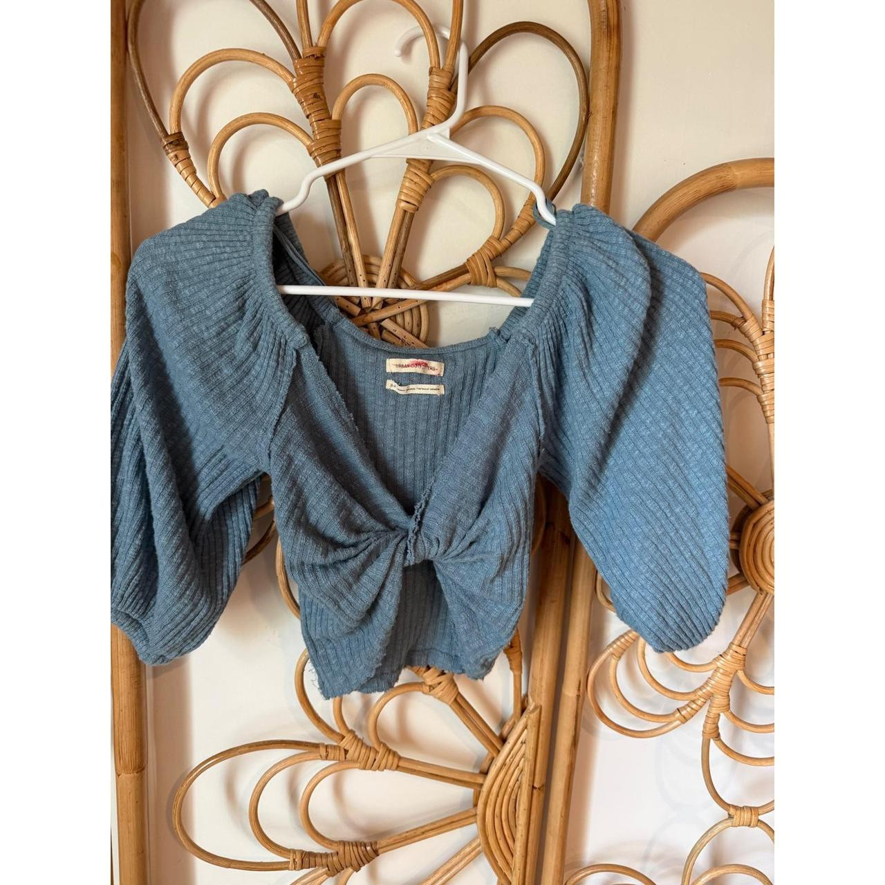 Urban Outfitters Women's Crop top - Blue - S | Depop US