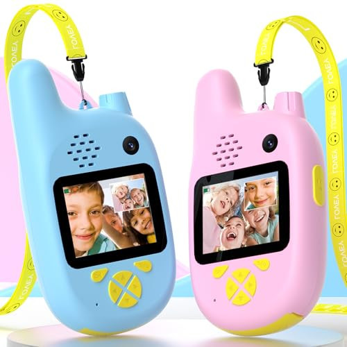 Dual Cameras Video Walkie Talkies for Kids, Kids Walkie Talkies 2 Pack for Age 3-12 Year Old Boys Girls with Front&Rear Cameras,Screen and Rechargeable Battery, Gift for Child | Amazon (US)