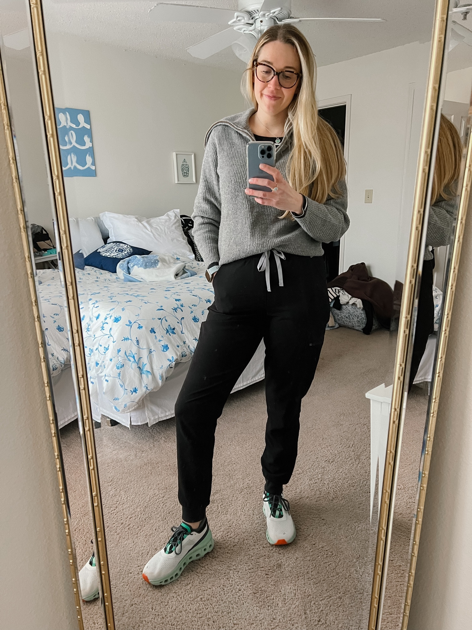 I love dressing up scrubs with a long sleeve and sweater 🫶 med student work outfits 

#LTKstyletip #LTKworkwear #LTKfindsunder50