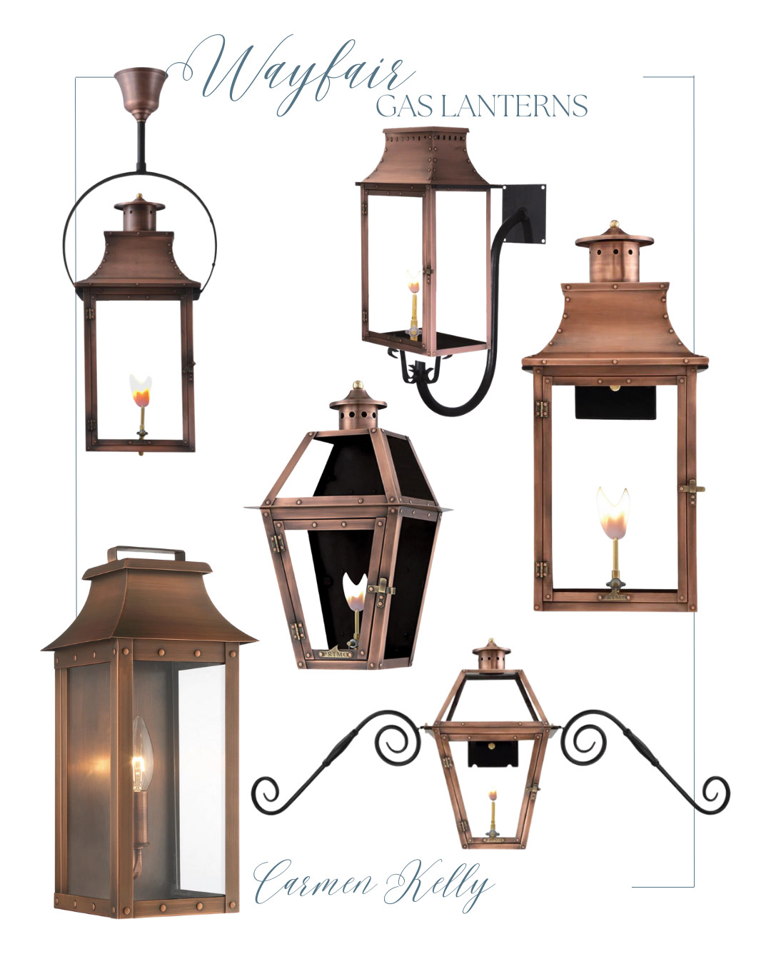 Wayfair, outdoor gas lanterns, brass, copper, metal, classic style fixture, contemporary, wall, ceiling, mailbox or gate entrance, interior design, house, home, southern, New Orleans, Charleston 

 #LTKHome #LTKStyleTip #LTKFamily
