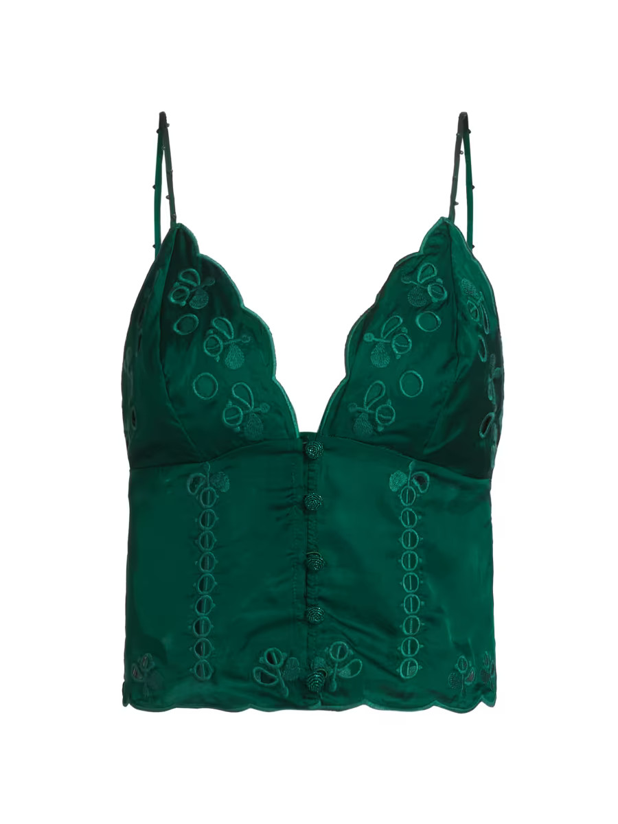 Richilieu Satin Eyelet Blouse | Saks Fifth Avenue