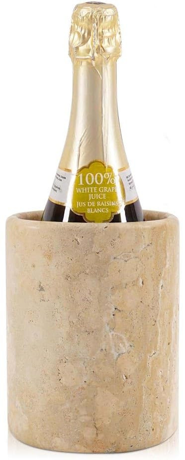 Marble Wine Cooler 6.5 Inch Handmade Travertine Wine Chiller for White Wine Bottles - Stone Champ... | Amazon (US)