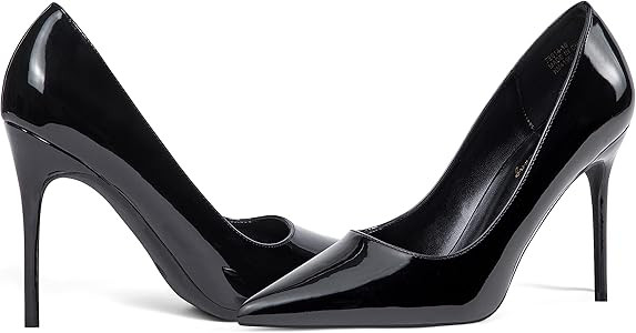 Elisabet Tang High Heels, Womens Pointed Toe Slip on Stilettos Party Wedding Pumps Basic Shoes | Amazon (US)