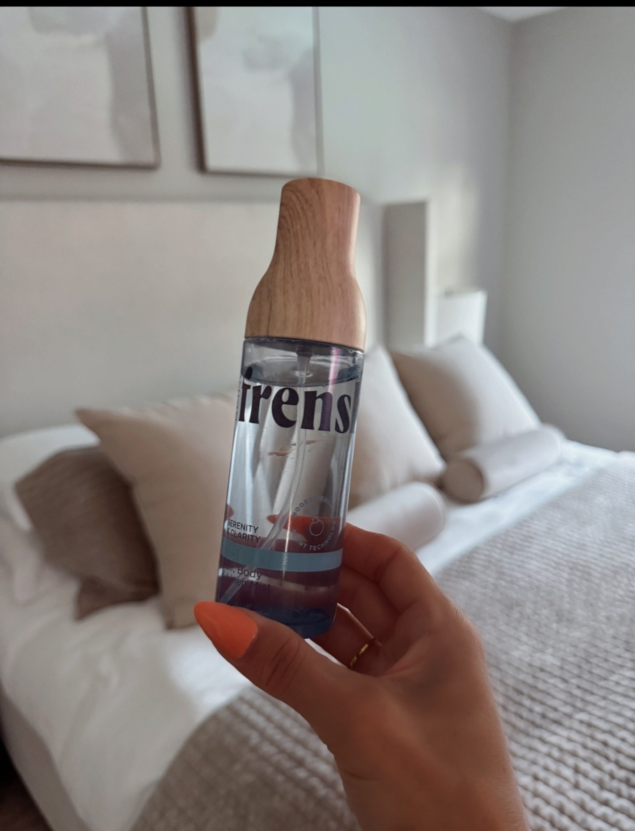 Looooove this spray so much! Smells so good and actually lasts- I love using it on my bed linens- it’s like a little way to romanticize your life 💤🩵👃🏼🫶🏼🌊