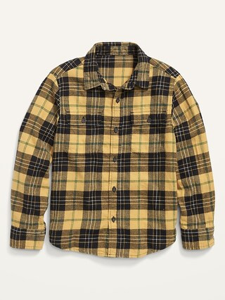 Built-In Flex Flannel Utility Pocket Shirt For Boys | Old Navy (US)