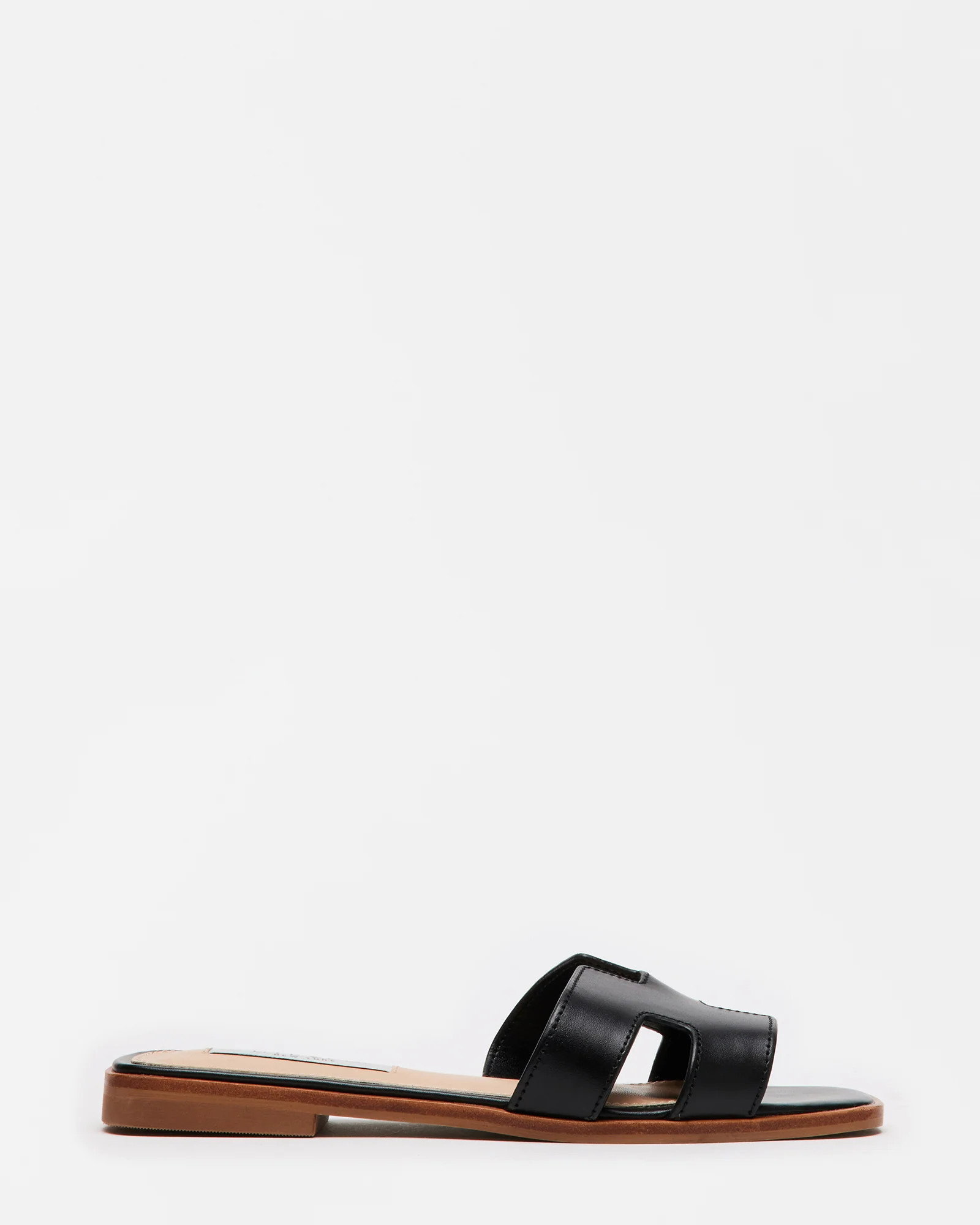 Steve Madden Women's Hadyn Square Toe Sandals - Black - Size 6.5 - Leather | Steve Madden (US)
