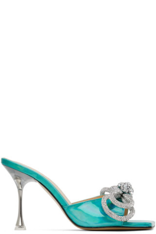 Blue Double Bow 95 Heels | SSENSE