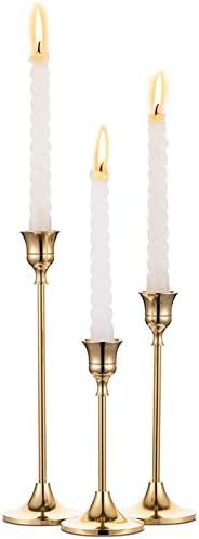 Creative Co-Op Hand-Forged Hammered Metal Taper, Antique Brass Finish Candle Holder | Amazon (US)