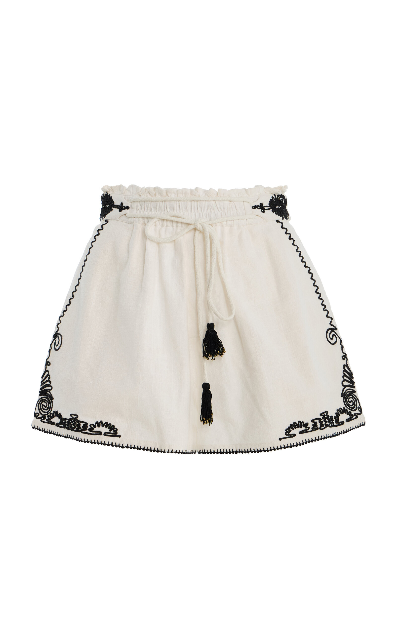 Ilio Nema Diana Dori-Embroidered Cotton Shorts - Moda Operandi | Moda Operandi (Global)