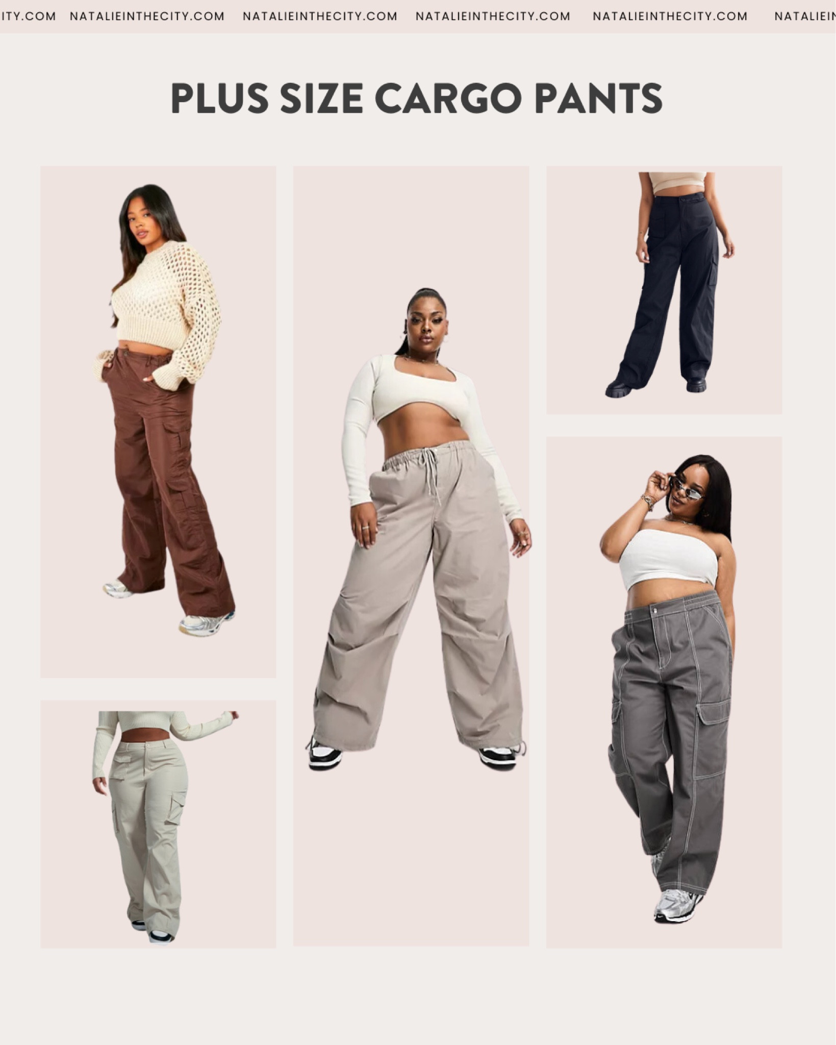 Plus Size Cargo Trousers