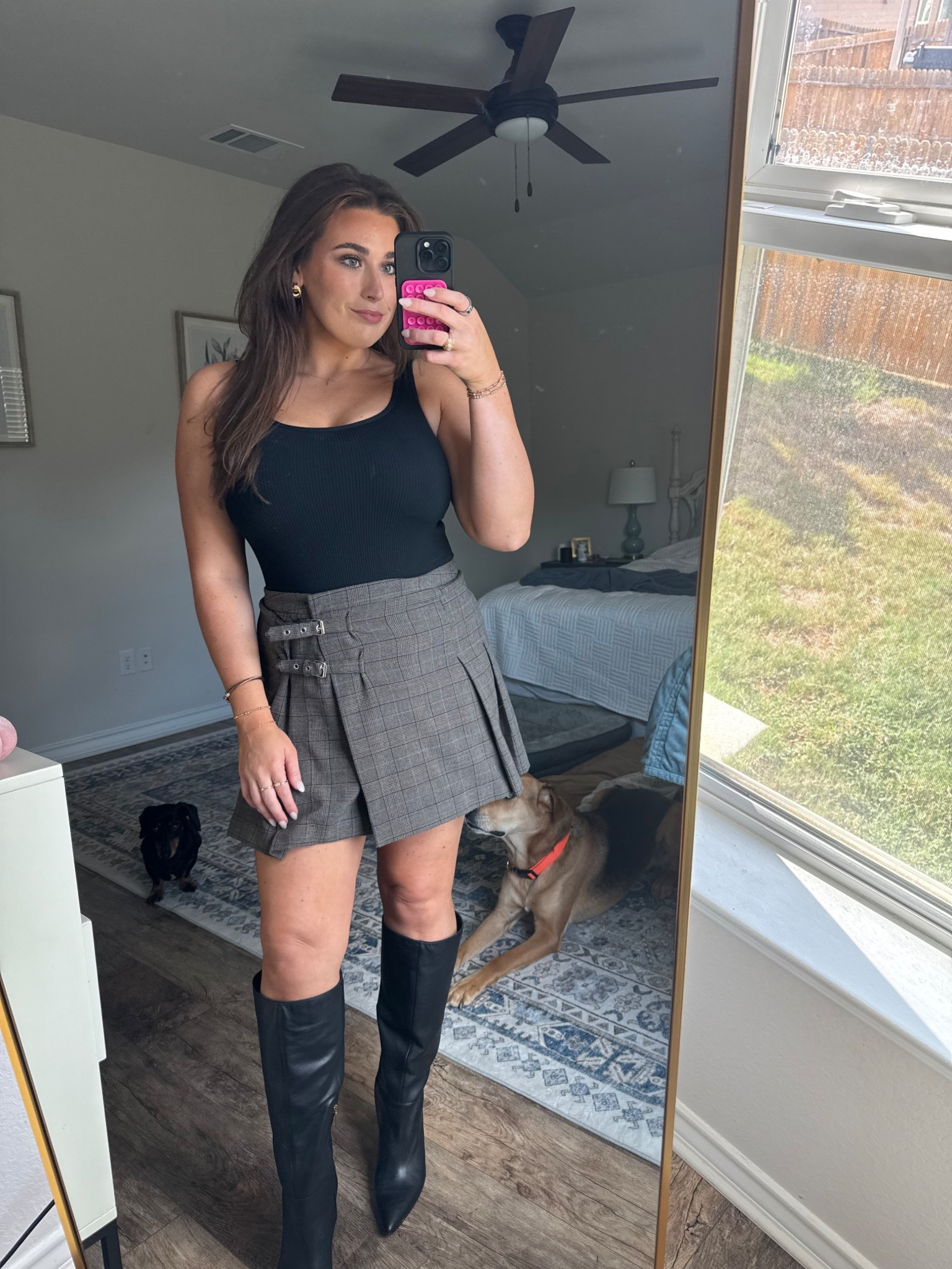 Taking plaid into fall 🍂 paired my mini skort with tall boots for the perfect chic + easy outfit! 

#LTKStyleTip #LTKSeasonal #LTKShoeCrush