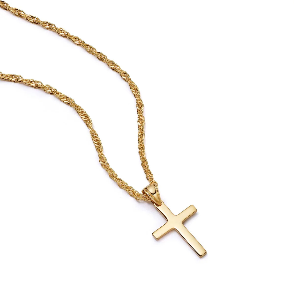 Polly Sayer Cross Necklace 18ct Gold Plate | Daisy London Jewellery