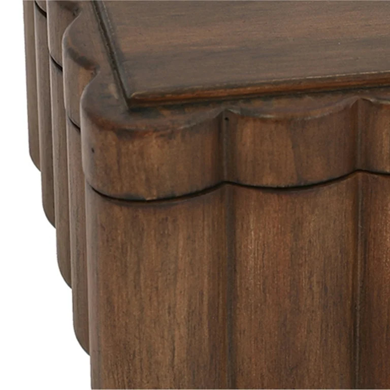 Better Homes & Gardens Scalloped Wooden Jewelry Box with Lid, Decorative Trinket Storage Organize... | Walmart (US)