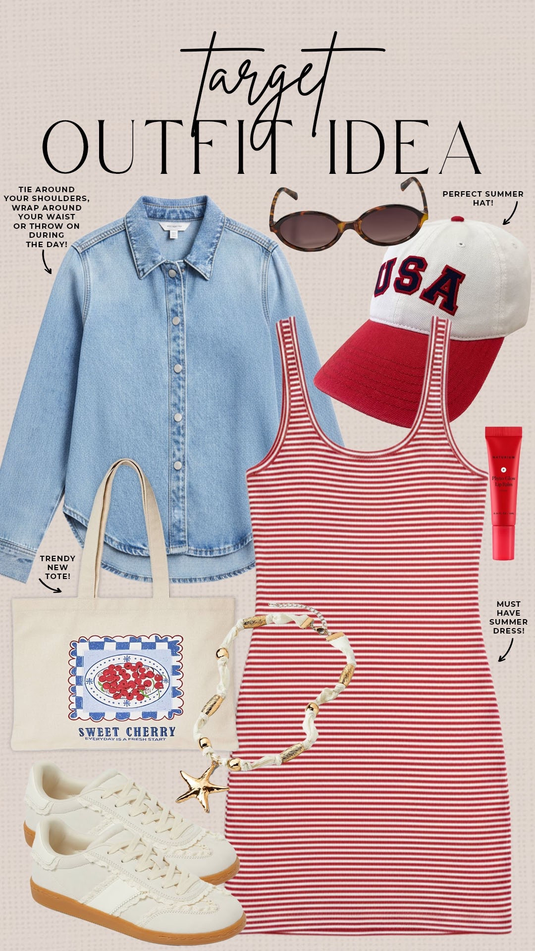 Trendy summer style from Target!

#targetfinds

Target finds. Target fashion. Target new arrivals. Target denim button down shirt. Target summer dress. Target red white blue summer style. Target USA hat. Target trendy summer tote bag.

#LTKootd #LTKgrwm #LTKSeasonal