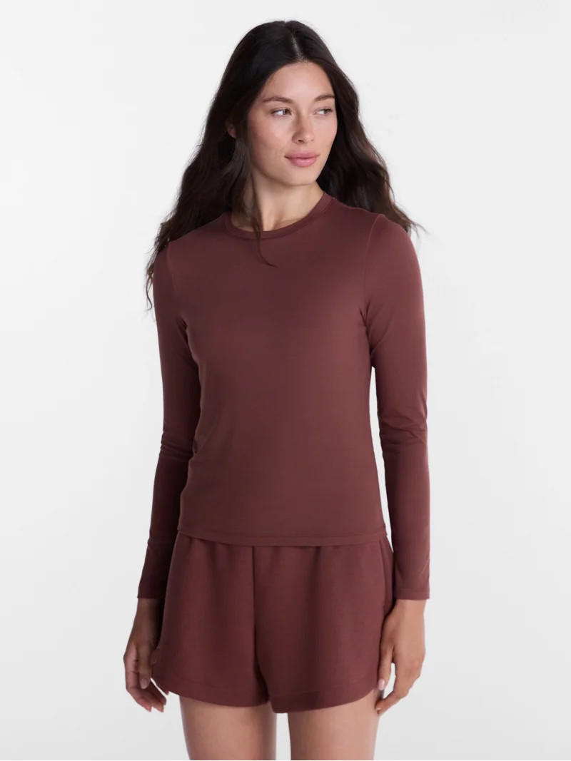 Avia Women\u2019s SoftSculpt Top with Long Sleeves, Sizes XS-XXL | Walmart (US)