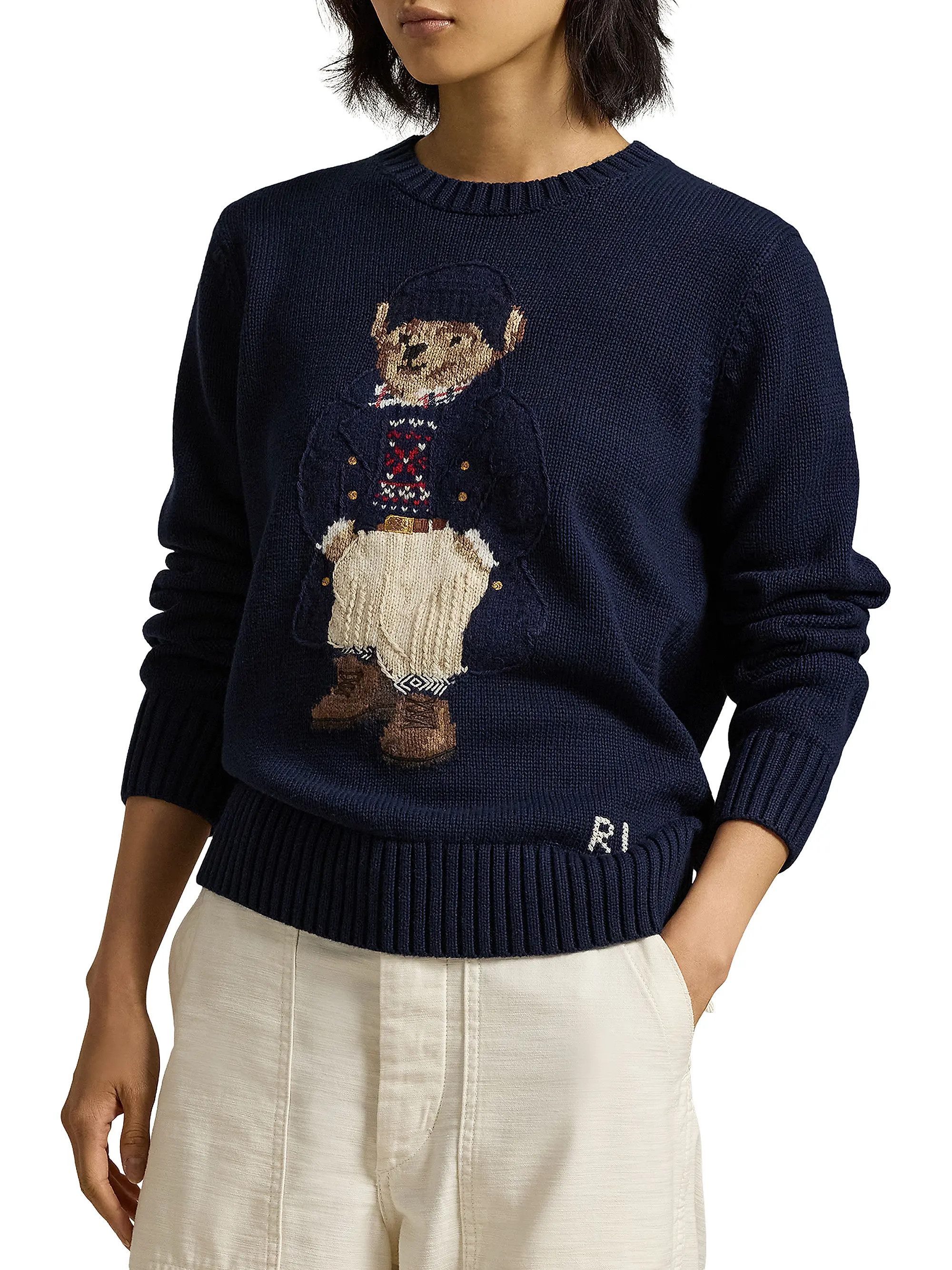 Polo Bear Cotton Crewneck Sweater | Saks Fifth Avenue