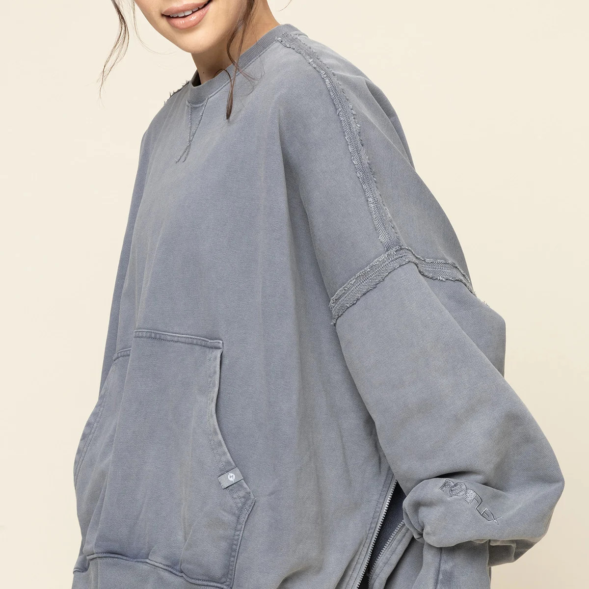 Boxy Crewneck - Vintage Grey | POPFLEX
