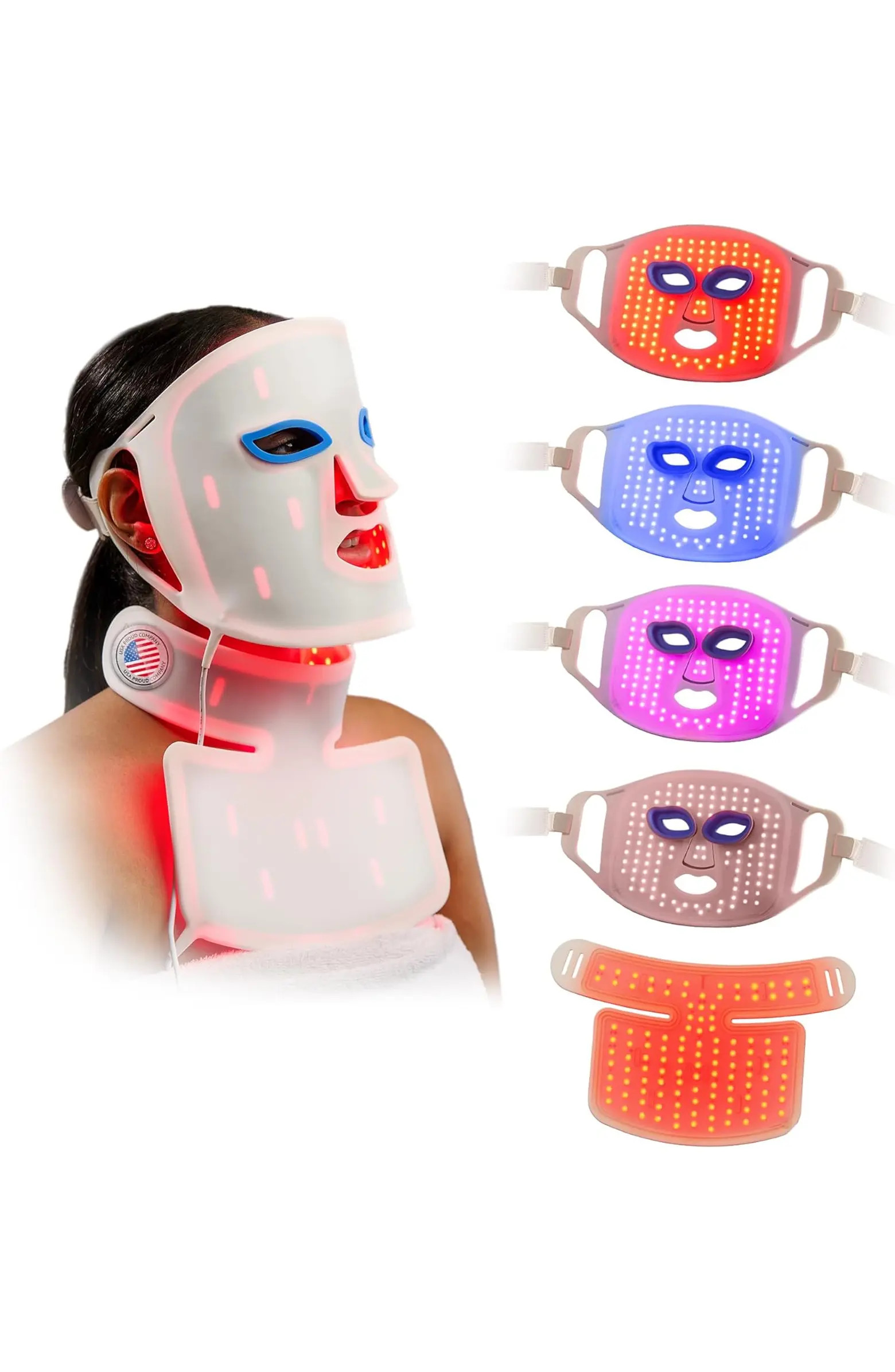Lifepro Silicone LED Face Mask Redlight therapy with RBG light Portable LED mask | Nordstrom | Nordstrom