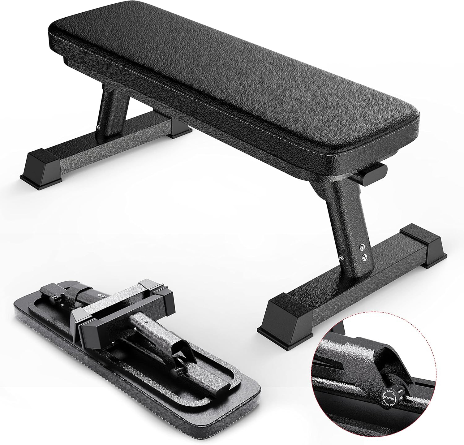 Finer Form Gym Quality Foldable Flat Bench for Multi-Purpose Weight Training and Ab Exercises - F... | Amazon (US)
