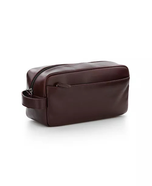 Perry Ellis Portfolio Men's Leather Travel Kit - Macy's | Macy's
