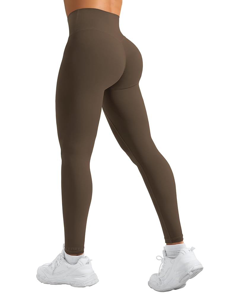 YEOREO Leggings for Women Hidden Scrunch High Waisted Yoga Pants V Cross Tummy Control Craze Comp... | Amazon (US)