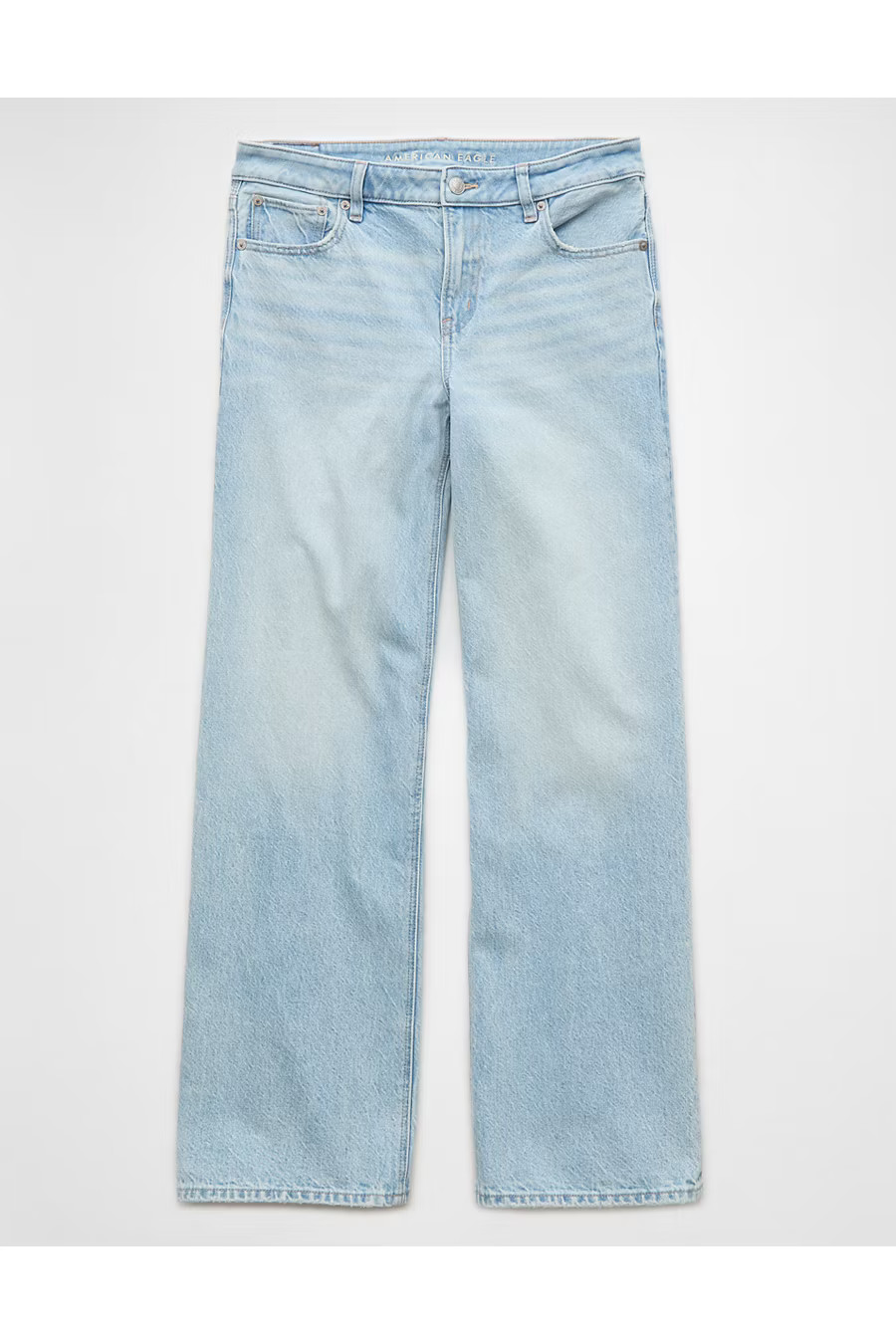 AE Low-Rise Baggy Wide-Leg Jean Women's Authentic Light 20 Regular | American Eagle Outfitters (US & CA)