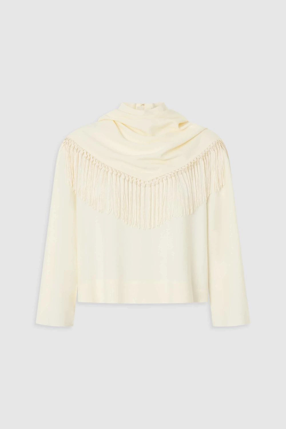 Scarf Detail Top Soft Cream | Oroton
