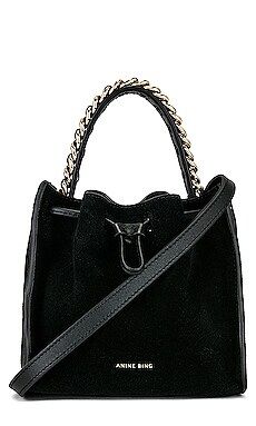 ANINE BING Ursula Bag in Black Suede from Revolve.com | Revolve Clothing (Global)