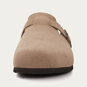 KIDMI Women's Suede Clogs Leather Mules Cork Footbed Sandals Potato Shoes with Arch Support | Amazon (US)