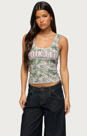 Edikted Girly Ribbed Tank Top | PacSun
