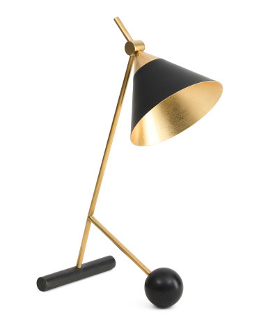 18.75in Brass And Marble  Cleo  Table Lamp | TJ Maxx