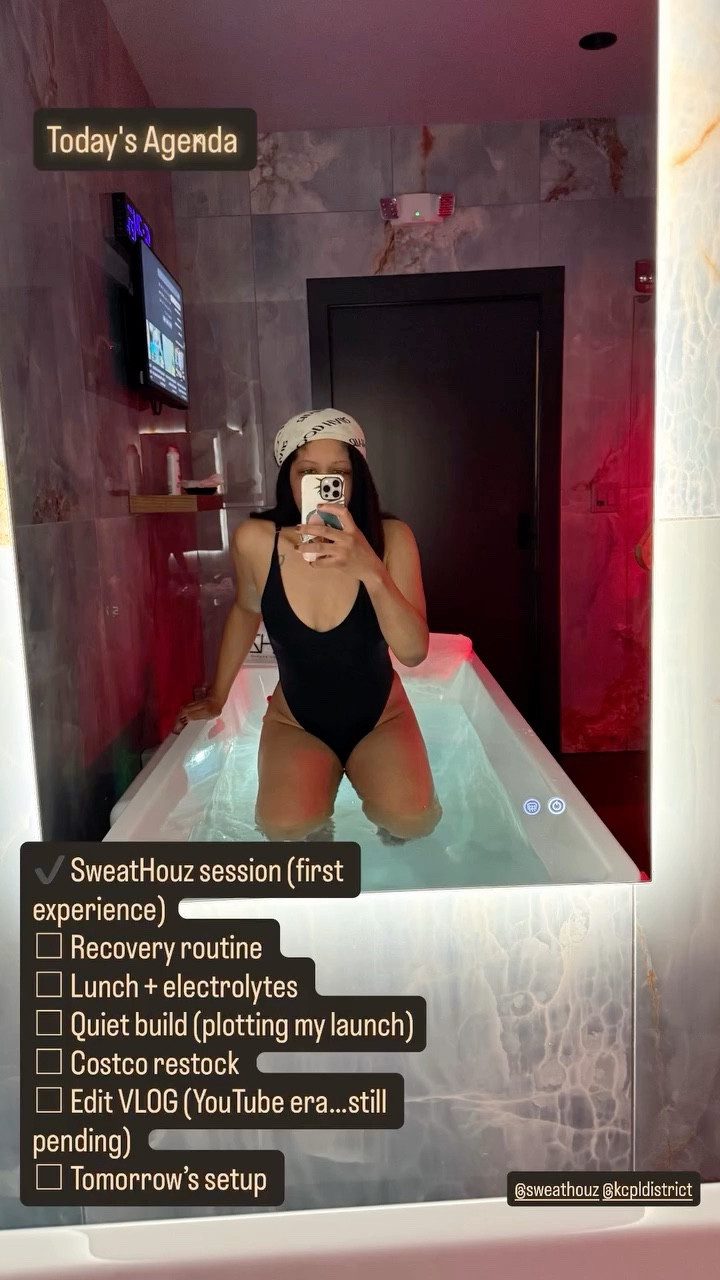 ✔️ SweatHouz session (first experience)
□ Recovery routine 
□ Lunch + electrolytes 
□ Quiet build (plotting my launch)
□ Costco restock 
□ Edit VLOG (YouTube era…still pending) 
□ Tomorrow’s setup 
 @sweathouz @kcpldistrict 
March 2026

#LTKdayinmylife #LTKselfcare #LTKSwim