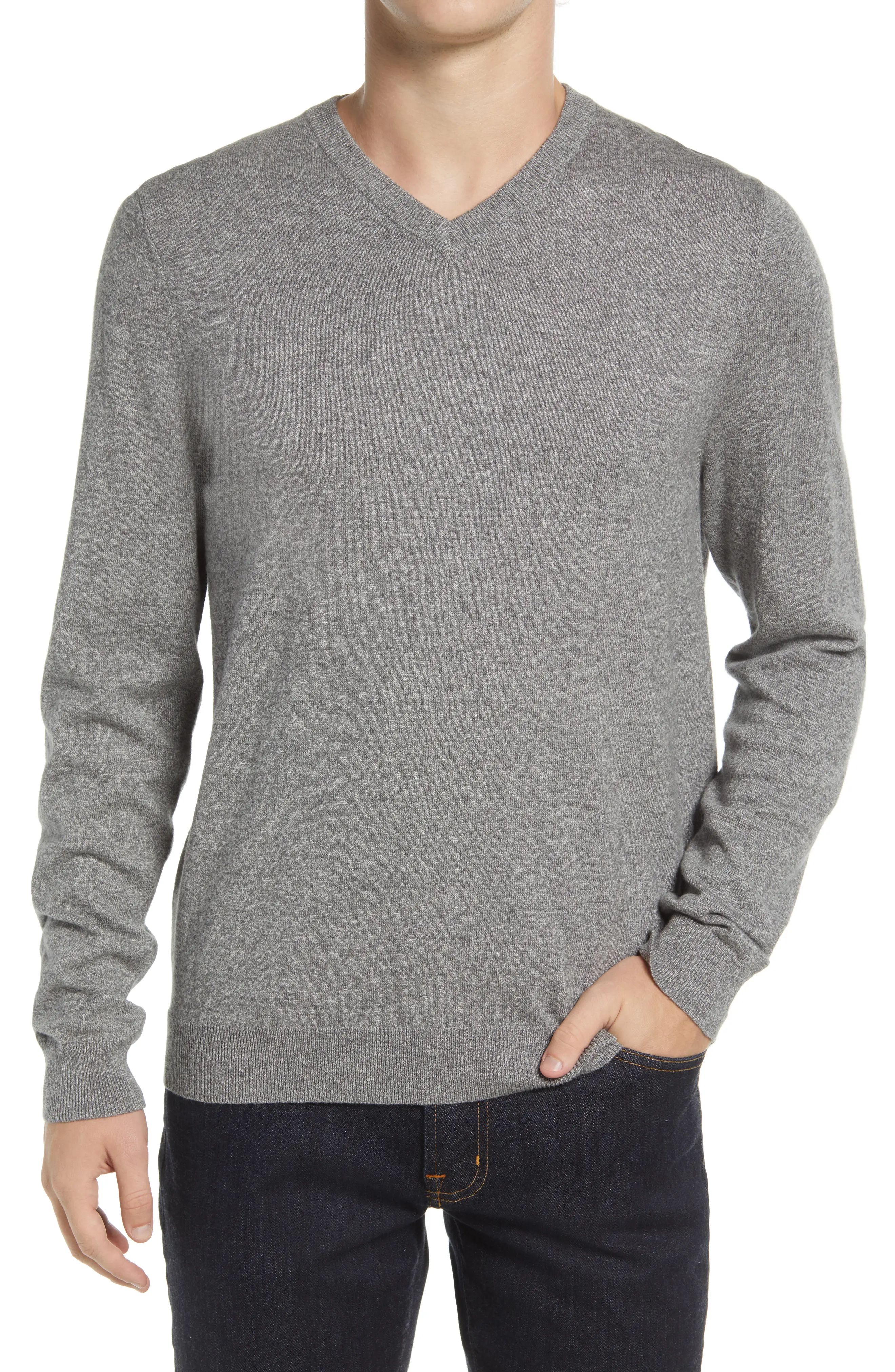Men's Shop Cotton & Cashmere V-Neck Sweater | Nordstrom