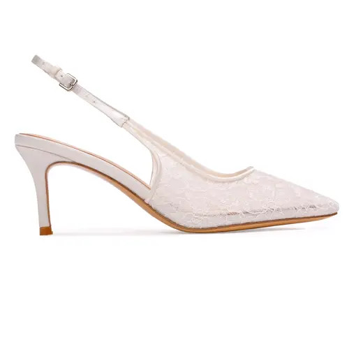 BLACK SUEDE STUDIO Maisie 70 Pump in White Lace at Nordstrom, Size 41 | Nordstrom