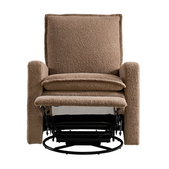 Soho Baby Coventry Upholstered Glider Recliner Rocking Chair 360° Swivel for Nursery and Living ... | Walmart (US)