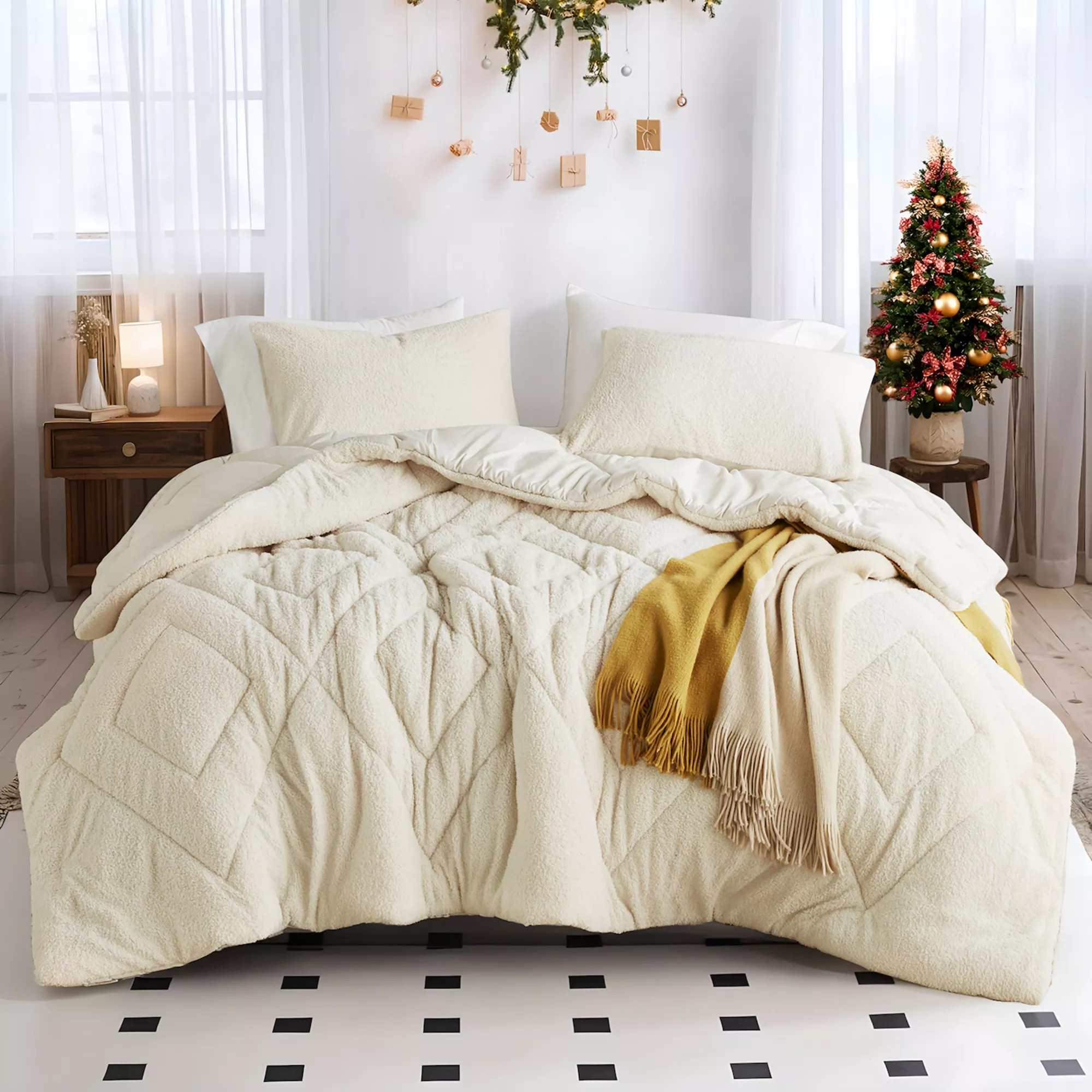 510 Design Kyla Double Diamond Quilted Teddy Midweight Comforter Set | Kohl's