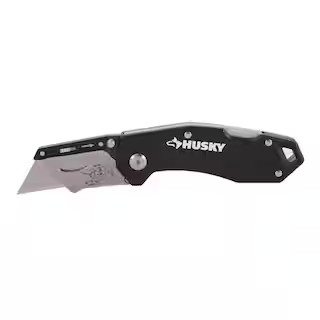 Husky Folding Lock-Back Utility Knife 00057 - The Home Depot | The Home Depot
