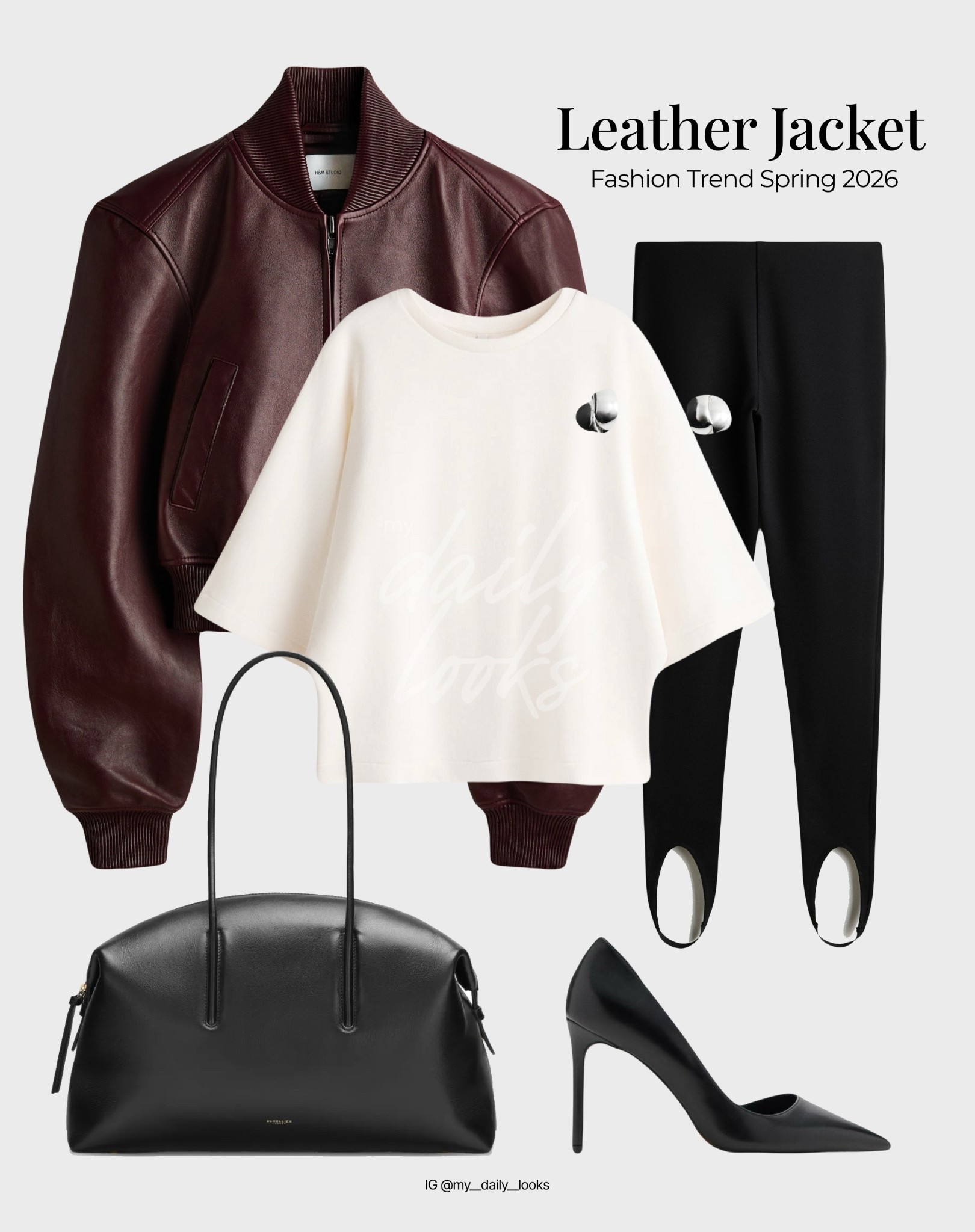The Leather Jacket Edit 🖤 

Tags: spring outfits, leather jacket looks, spring jacket, leather jacket season, 2026 trends, workwear, H&M new-in, Mango new-in, easy styling, simple everyday look, chic & basic outfit, Parisian look, casual outfit, capsule wardrobe, office look, high street, DeMellier Stockholm bag.

#LTKFashionMonth #LTKstyletip, #LTKSpring


#LTKootd #LTKgrwm #LTKspring