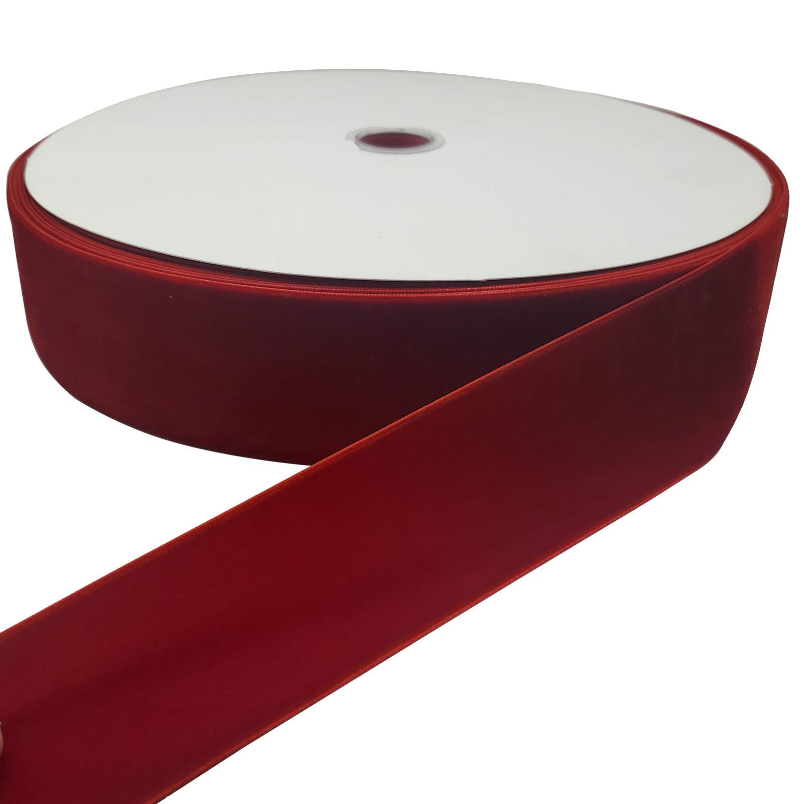 10 Yards Velvet Ribbon Spool (Red, 2") | Amazon (US)