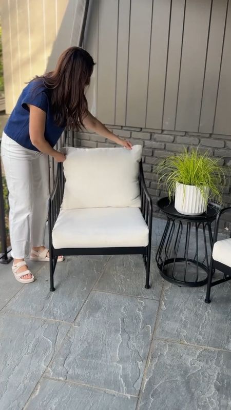BACK IN STOCK! My favorite chat set is back in stock! This 3 piece set is under $300 and made of high quality materials. I’ve had this set for a few years and it still looks brand new. This is the perfect outdoor furniture set for a patio or deck  

#LTKVideo #LTKFindsUnder100 #LTKHome