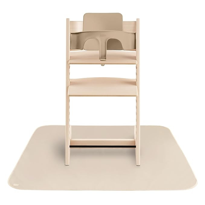 mushie Baby Splat Mat 42.5x42.5 Inch (Fog) | Water Resistant for Under High Chair and Infant Play | Amazon (US)