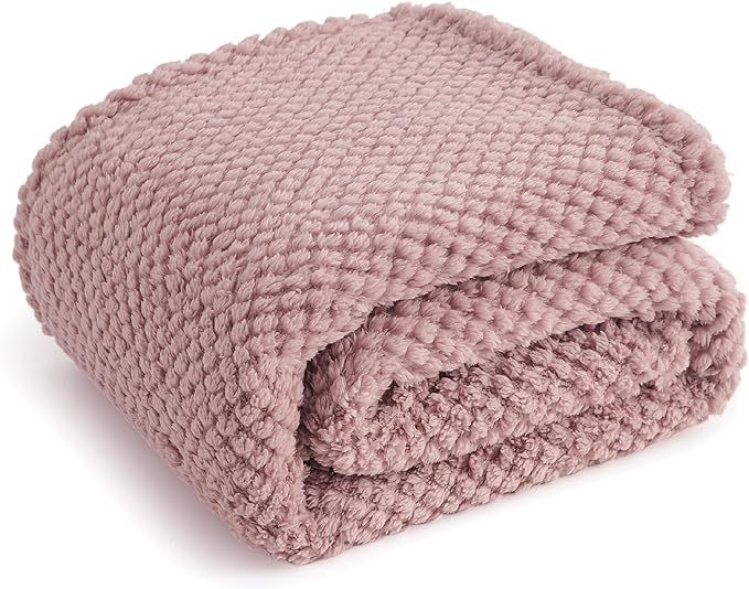 Bedsure Pink Throw Blanket for Couch - Super Soft Cozy Blankets for Women, Cute Small Blanket for... | Amazon (US)